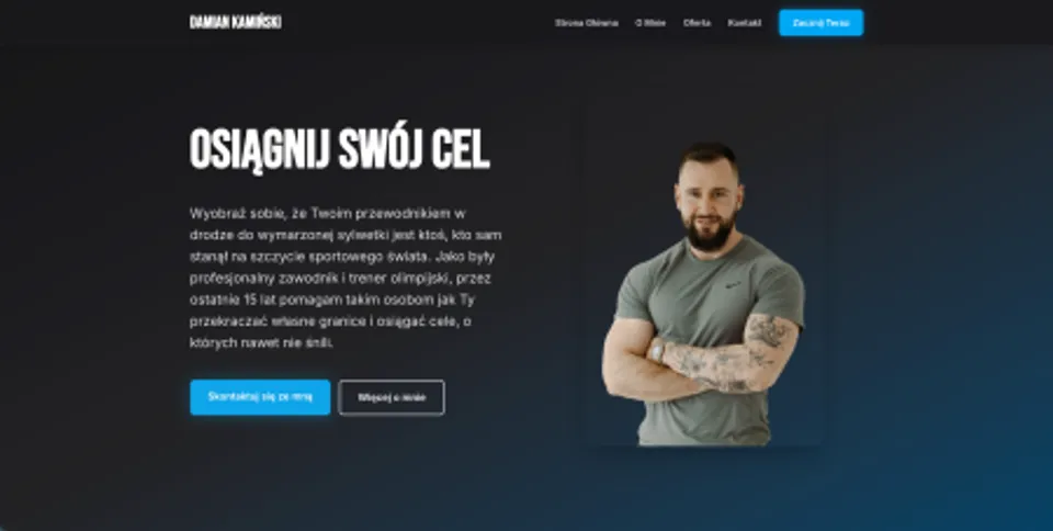 Personal trainer Damian Kaminski website